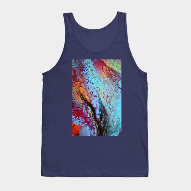 Moire Pattern Fluid Art Tank Top by Stacey-Design